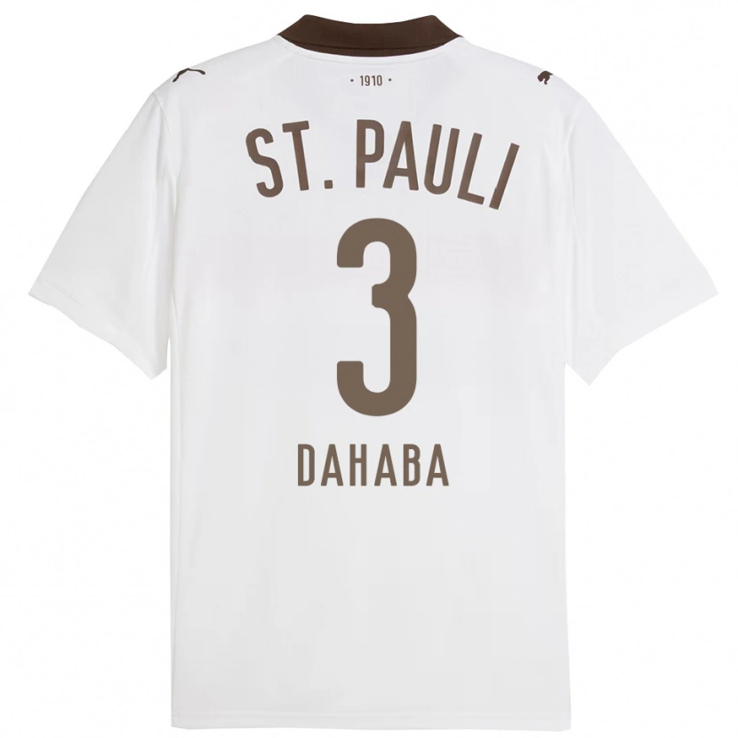 DanxenレディースMuhammad Dahaba#3ホワイト レッドアウェイシャツ2025/26ジャージーユニフォーム