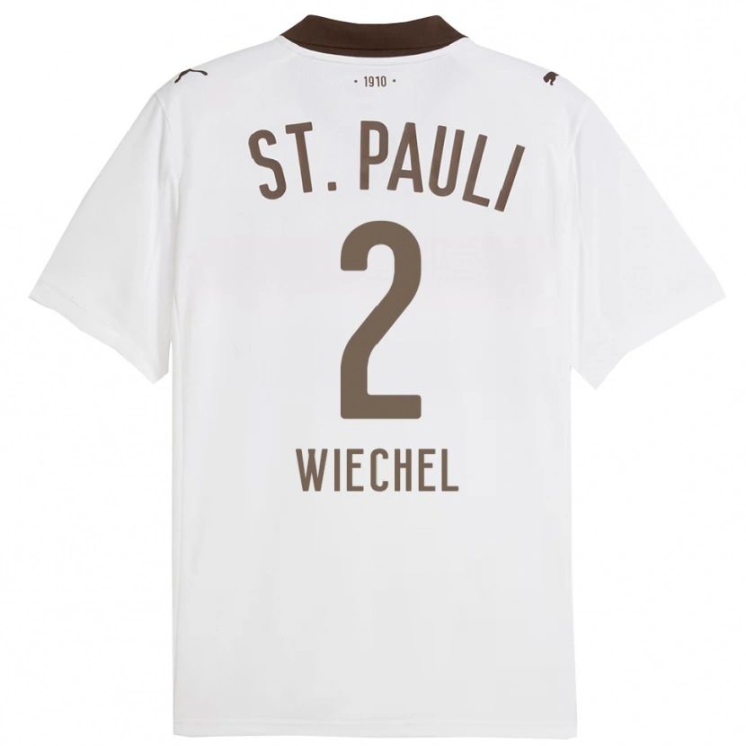 DanxenレディースJan Wiechel#2ホワイト レッドアウェイシャツ2025/26ジャージーユニフォーム