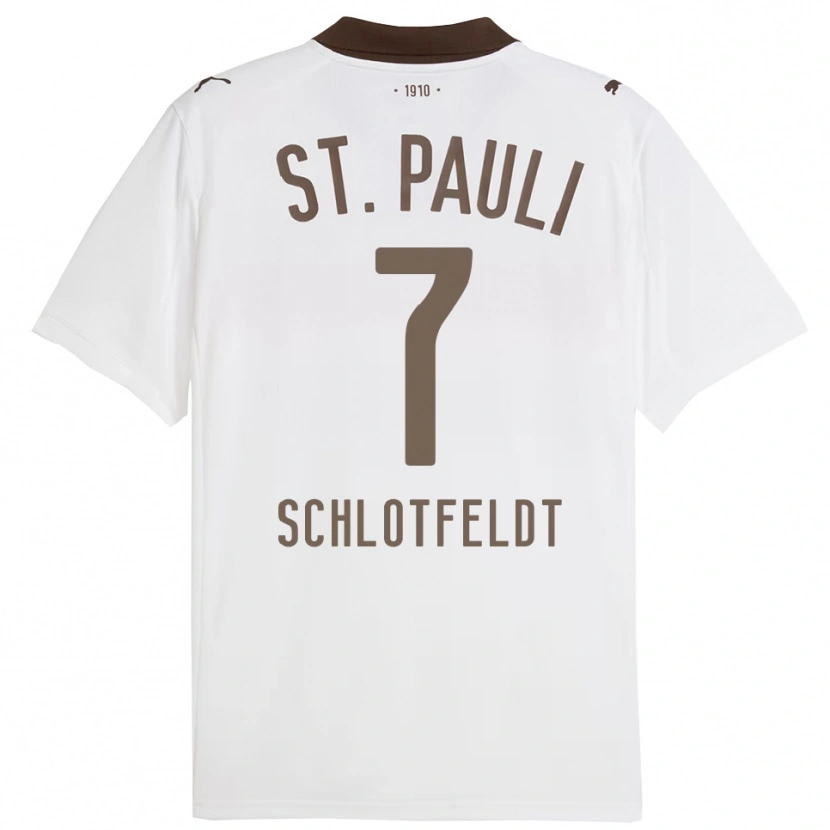 DanxenレディースTim Schlotfeldt#7ホワイト レッドアウェイシャツ2025/26ジャージーユニフォーム
