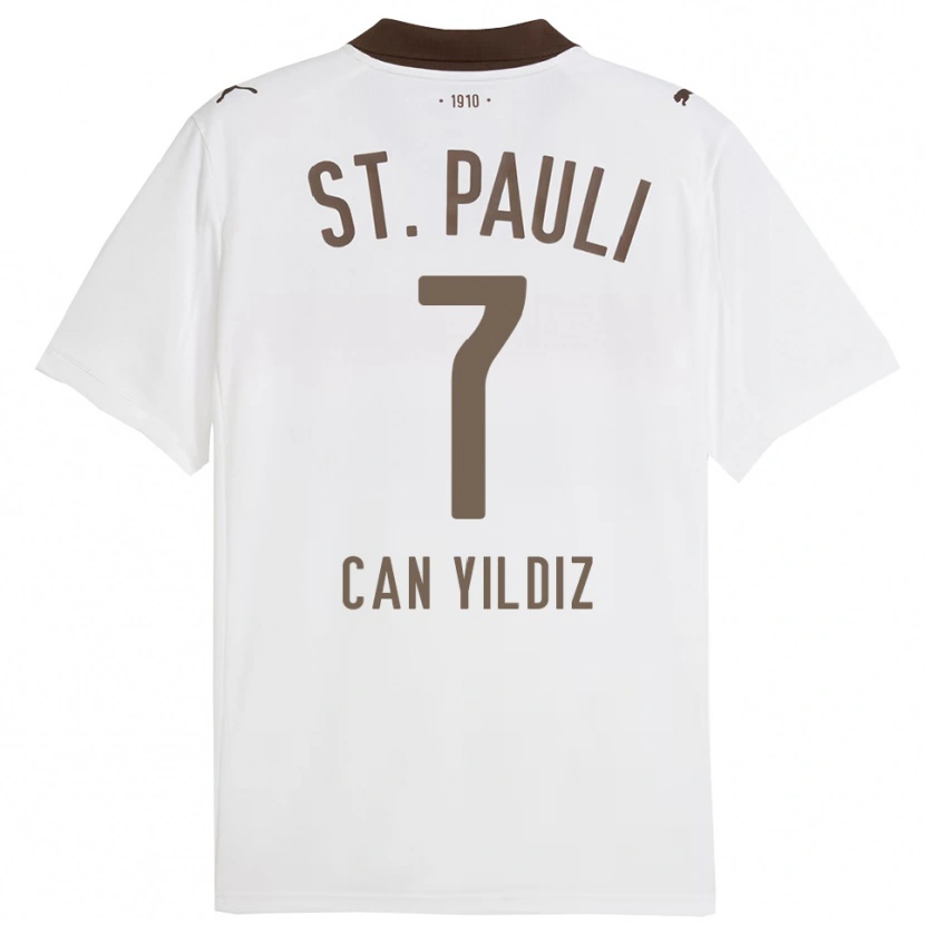 DanxenレディースEmre Can Yildiz#7ホワイト レッドアウェイシャツ2025/26ジャージーユニフォーム
