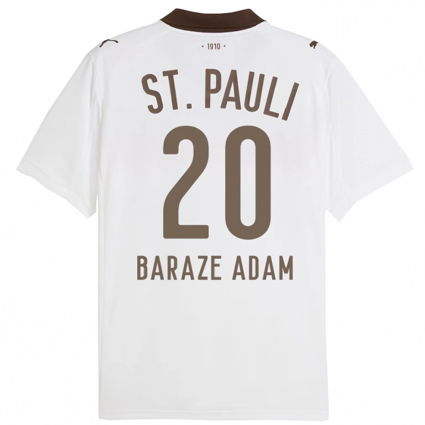 DanxenレディースIsma Baraze Adam#20ホワイト レッドアウェイシャツ2025/26ジャージーユニフォーム
