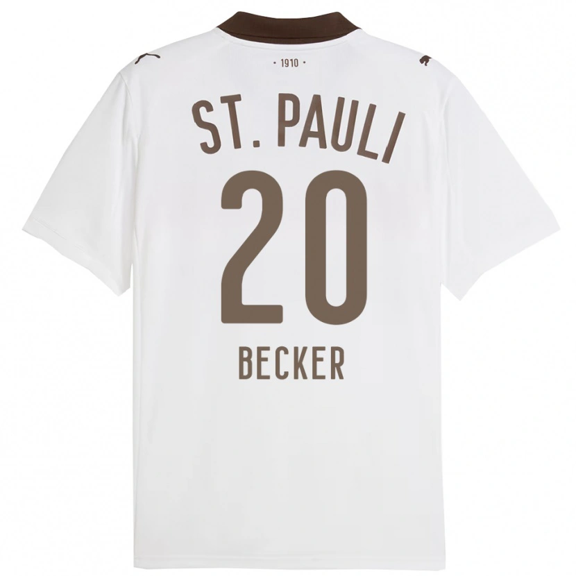 DanxenレディースJesper Becker#20ホワイト レッドアウェイシャツ2025/26ジャージーユニフォーム