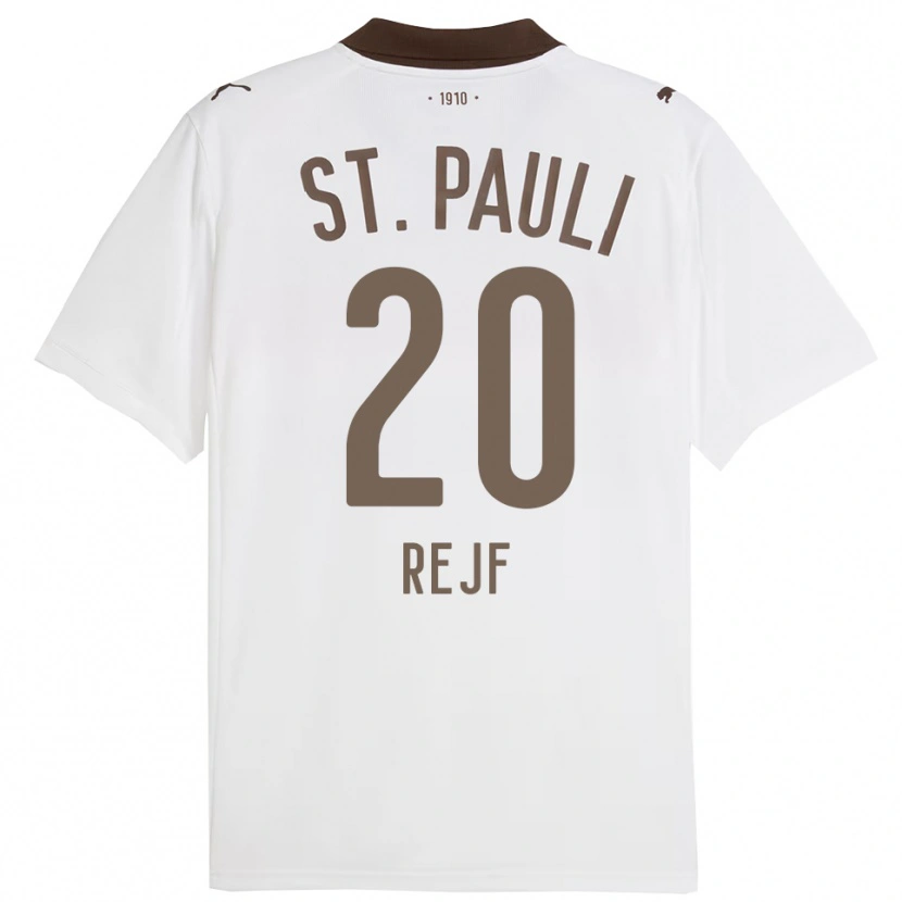 DanxenレディースPetr Rejf#20ホワイト レッドアウェイシャツ2025/26ジャージーユニフォーム