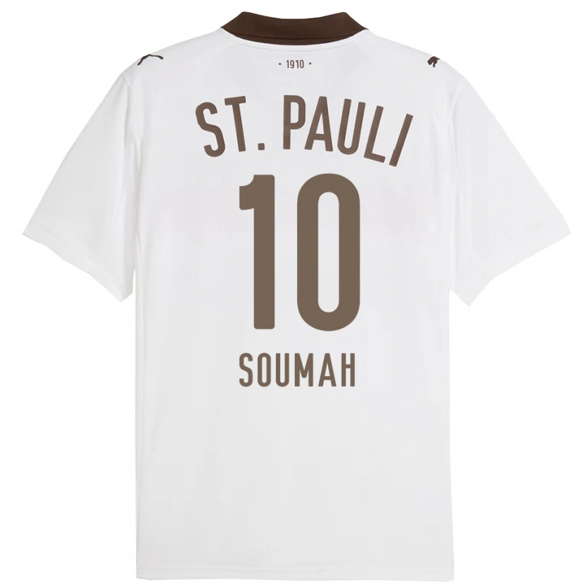 DanxenレディースBouba Soumah#10ホワイト レッドアウェイシャツ2025/26ジャージーユニフォーム