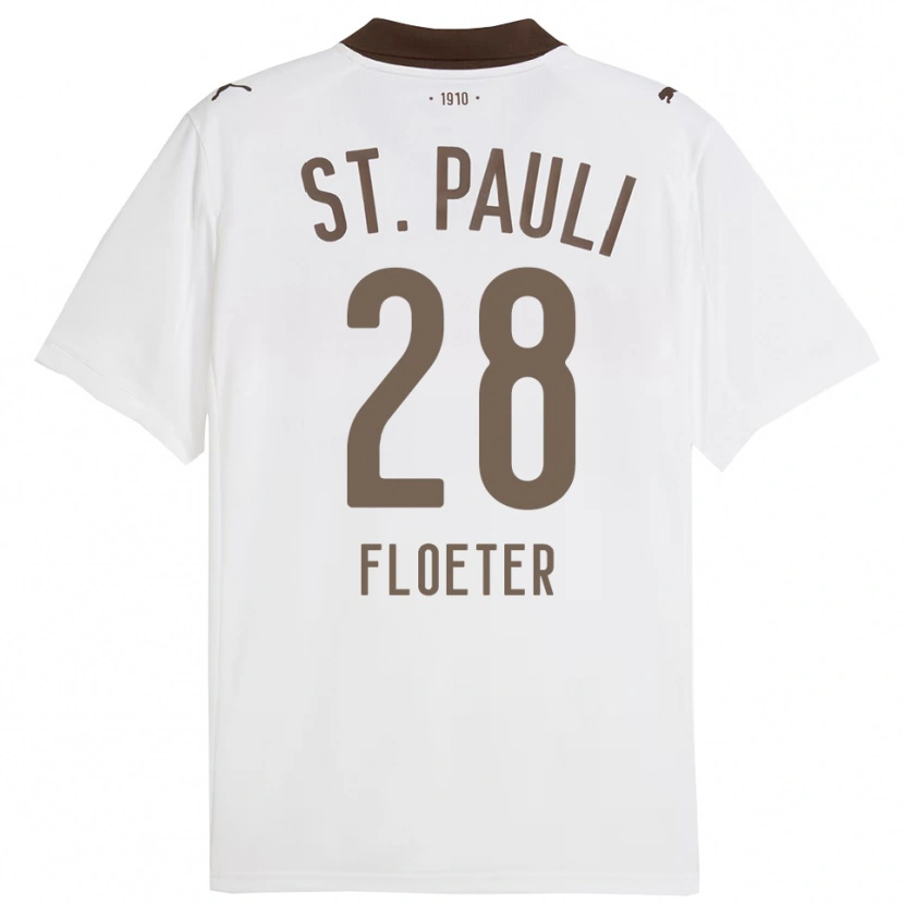 DanxenレディースJoline Floeter#28ホワイト レッドアウェイシャツ2025/26ジャージーユニフォーム