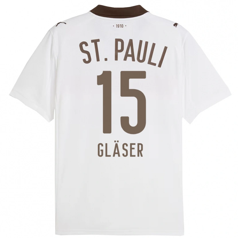 DanxenレディースJulian Gläser#15ホワイト レッドアウェイシャツ2025/26ジャージーユニフォーム