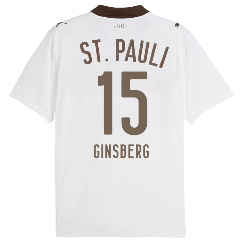 DanxenレディースPauline Ginsberg#15ホワイト レッドアウェイシャツ2025/26ジャージーユニフォーム