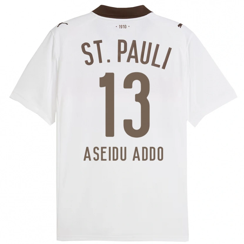 DanxenレディースJoel Aseidu Addo#13ホワイト レッドアウェイシャツ2025/26ジャージーユニフォーム