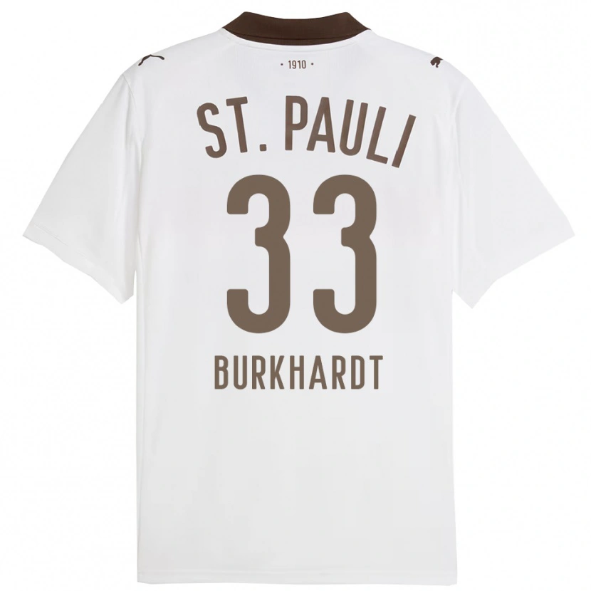 DanxenレディースJannik Burkhardt#33ホワイト レッドアウェイシャツ2025/26ジャージーユニフォーム