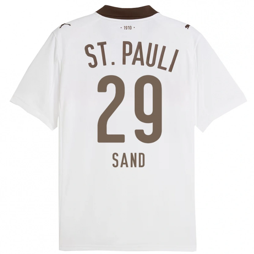 DanxenレディースChristoffer Sand#29ホワイト レッドアウェイシャツ2025/26ジャージーユニフォーム