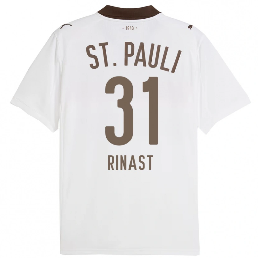 DanxenレディースRachel Rinast#31ホワイト レッドアウェイシャツ2025/26ジャージーユニフォーム