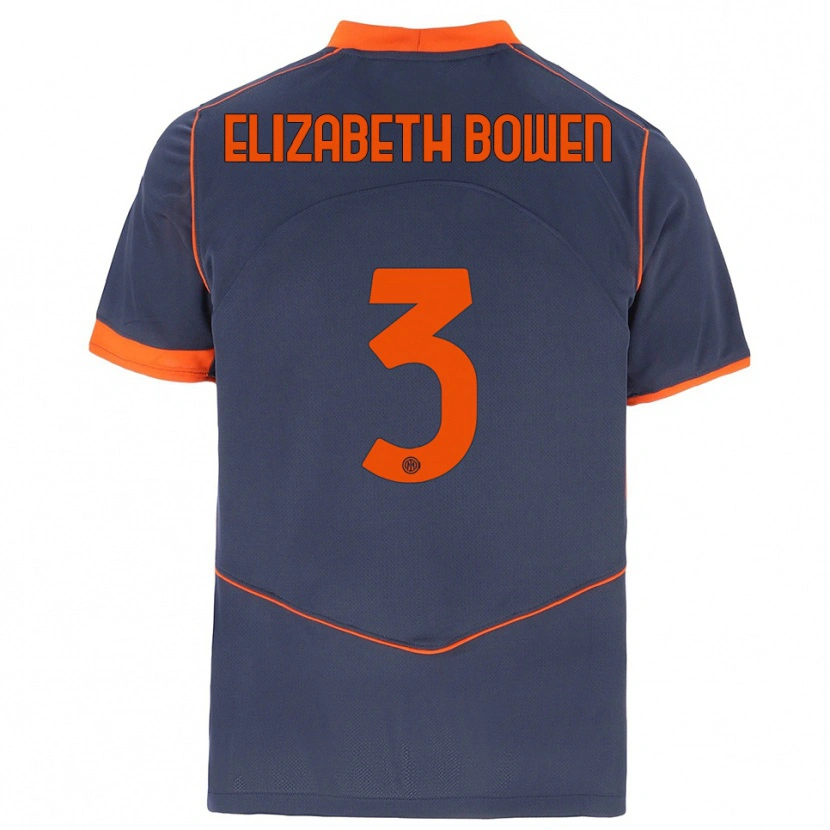 DanxenレディースKate Elizabeth Bowen#3グレー オレンジサードユニフォームシャツ2025/26ジャージーユニフォーム
