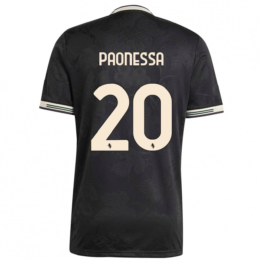 DanxenレディースRiccardo Paonessa#20ブラック ホワイト グリーンサードユニフォームシャツ2025/26ジャージーユニフォーム