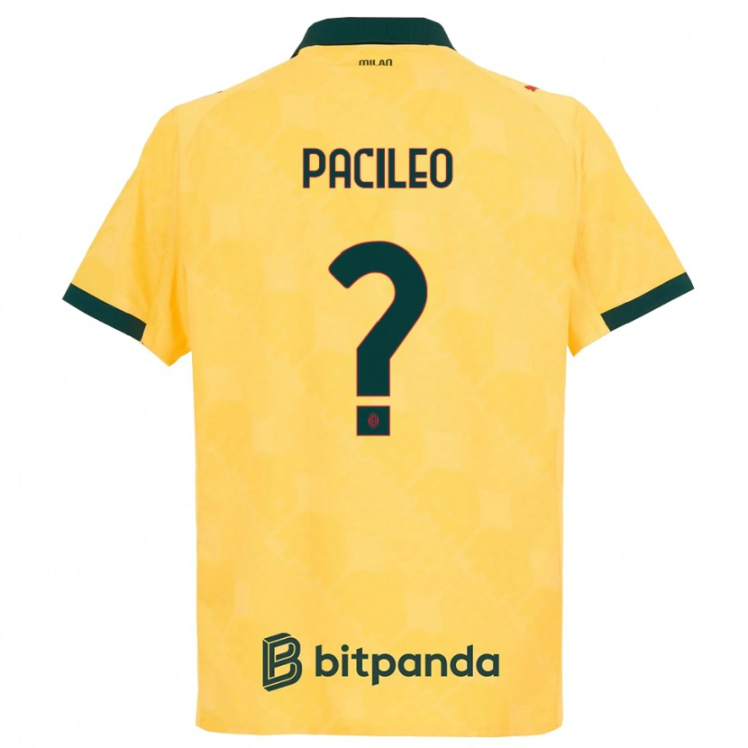 DanxenレディースAlessandro Pacileo#0イエロー ブラックサードユニフォームシャツ2025/26ジャージーユニフォーム