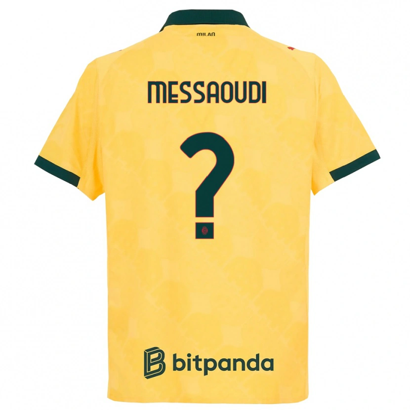 DanxenレディースYanis Messaoudi#0イエロー ブラックサードユニフォームシャツ2025/26ジャージーユニフォーム