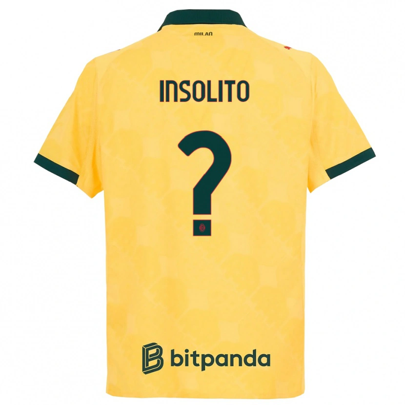 DanxenレディースLorenzo Insolito#0イエロー ブラックサードユニフォームシャツ2025/26ジャージーユニフォーム