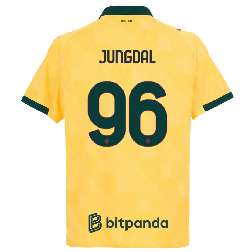 Danxenレディースアンドレアス・ユングダル#96イエロー ブラックサードユニフォームシャツ2025/26ジャージーユニフォーム