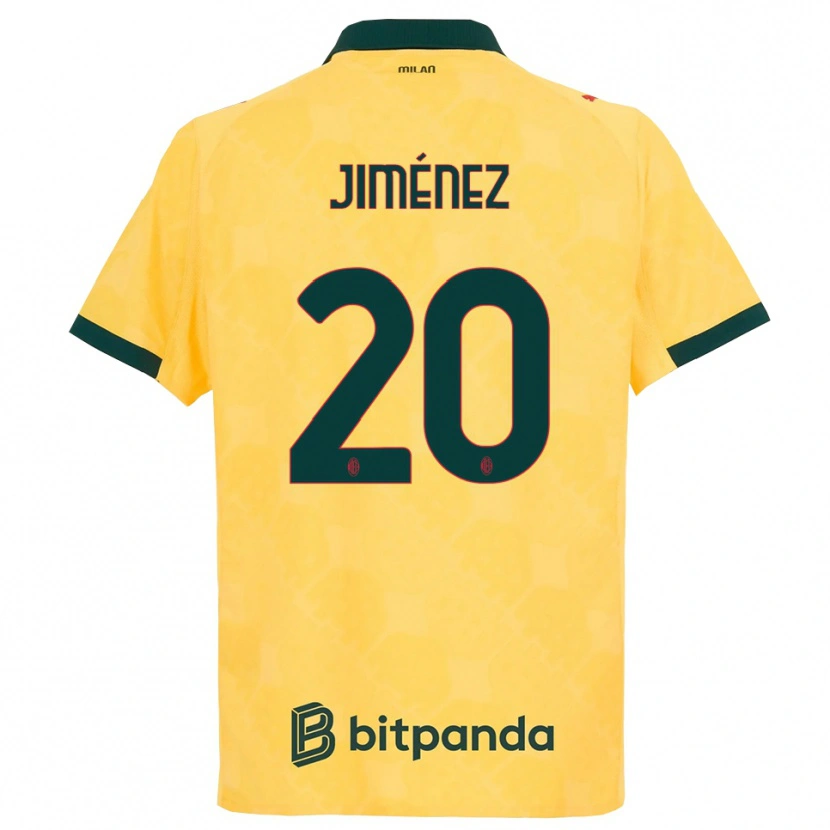 Danxenレディースアレックス・ヒメネス#20イエロー ブラックサードユニフォームシャツ2025/26ジャージーユニフォーム