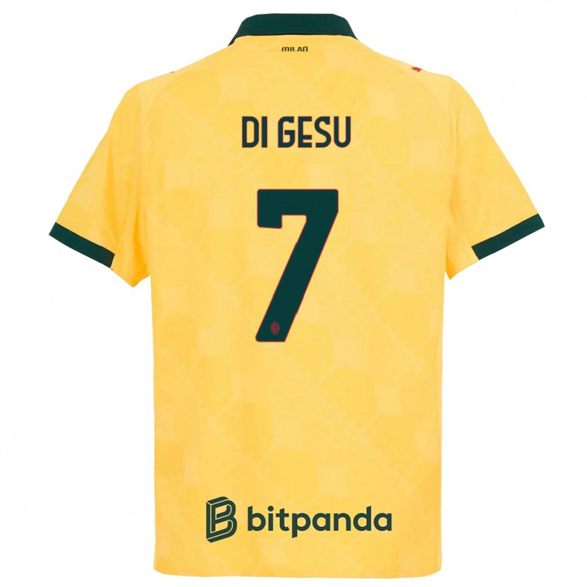 Danxenレディースエンリコ・ディ・ジェス#7イエロー ブラックサードユニフォームシャツ2025/26ジャージーユニフォーム