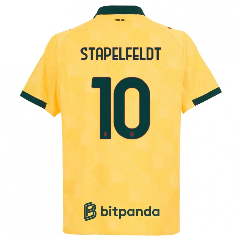 Danxenレディースニーナ・ステイペルフェルト#10イエロー ブラックサードユニフォームシャツ2025/26ジャージーユニフォーム
