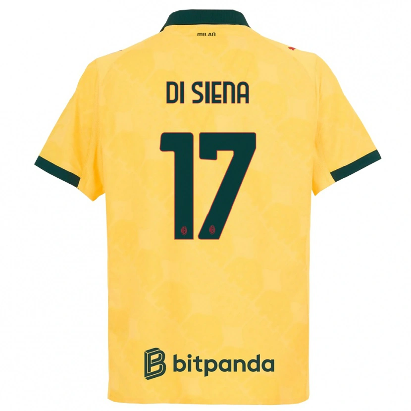 Danxenレディースアンドレア・ディ・シエナ#17イエロー ブラックサードユニフォームシャツ2025/26ジャージーユニフォーム