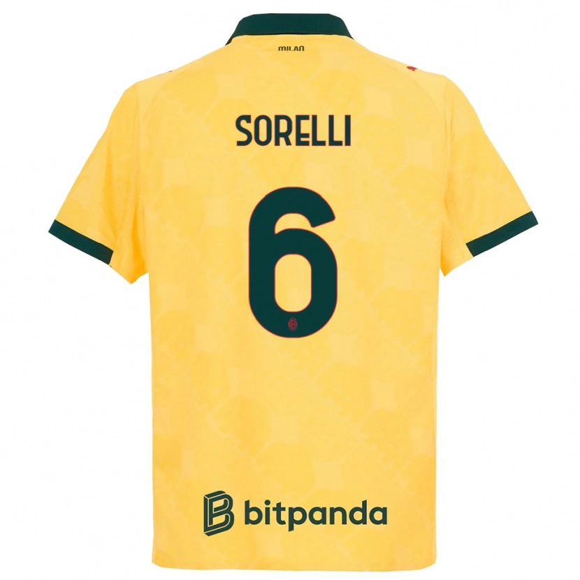 DanxenレディースNadine Sorelli#6イエロー ブラックサードユニフォームシャツ2025/26ジャージーユニフォーム