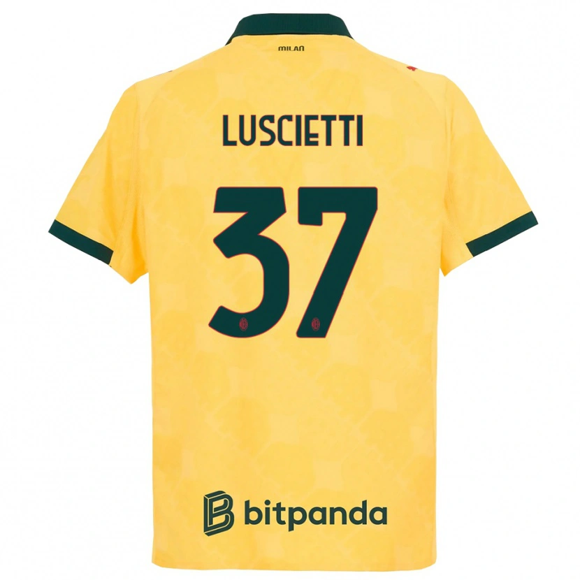 Danxenレディースアベベ・ルシエッティ#37イエロー ブラックサードユニフォームシャツ2025/26ジャージーユニフォーム