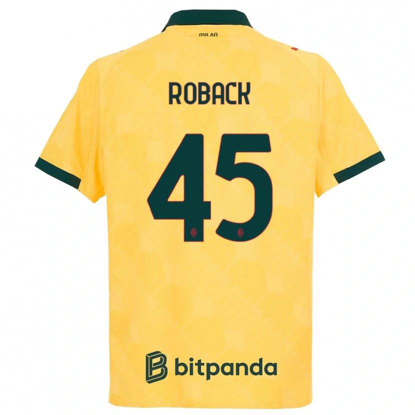 Danxenレディースエミル・ロバック#45イエロー ブラックサードユニフォームシャツ2025/26ジャージーユニフォーム