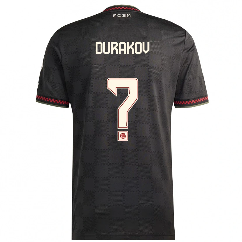 Danxenレディースセイド・ドゥラコフ#0ブラック ホワイトサードユニフォームシャツ2025/26ジャージーユニフォーム
