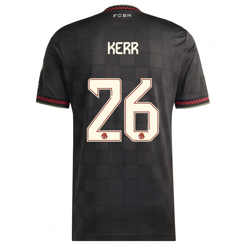 Danxenレディースサム・カー#26ブラック ホワイトサードユニフォームシャツ2025/26ジャージーユニフォーム