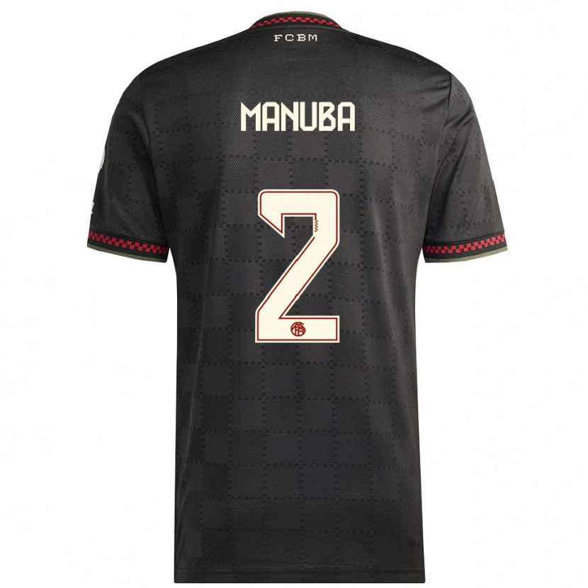 Danxenレディースヴィンセント・マヌバ#2ブラック ホワイトサードユニフォームシャツ2025/26ジャージーユニフォーム