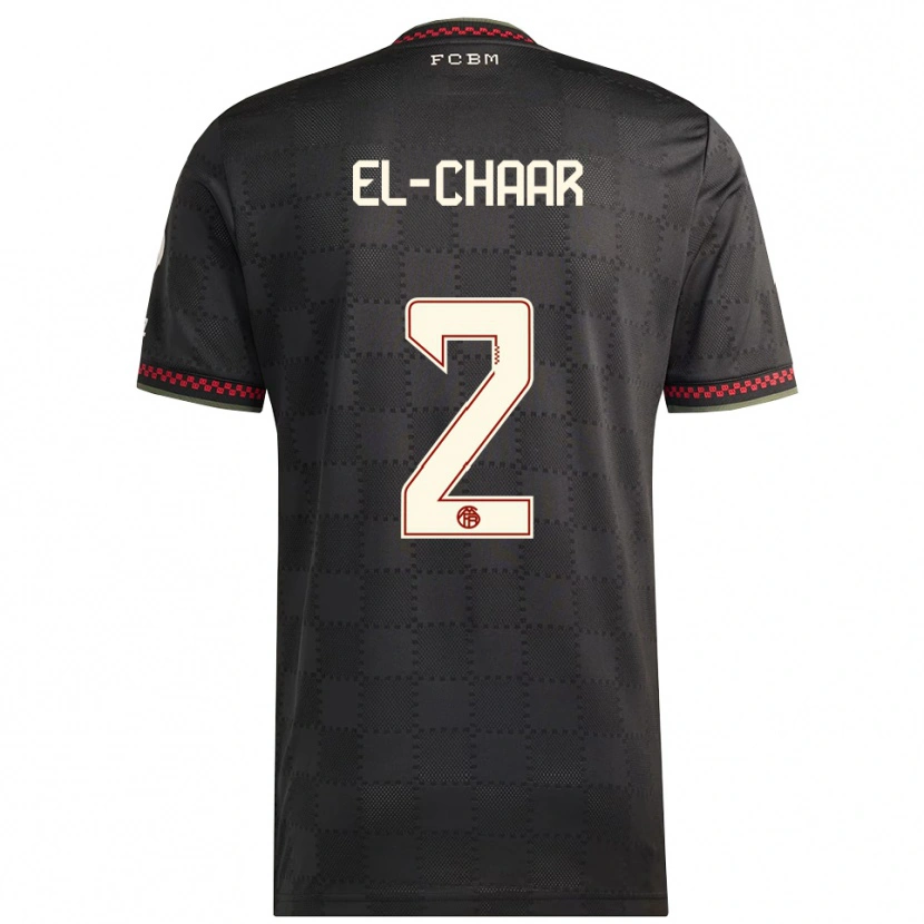 DanxenレディースAdam El-Chaar#2ブラック ホワイトサードユニフォームシャツ2025/26ジャージーユニフォーム