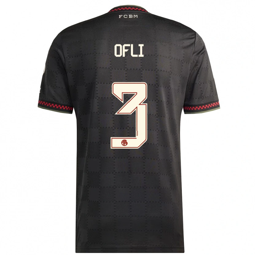 DanxenレディースDeniz Ofli#3ブラック ホワイトサードユニフォームシャツ2025/26ジャージーユニフォーム