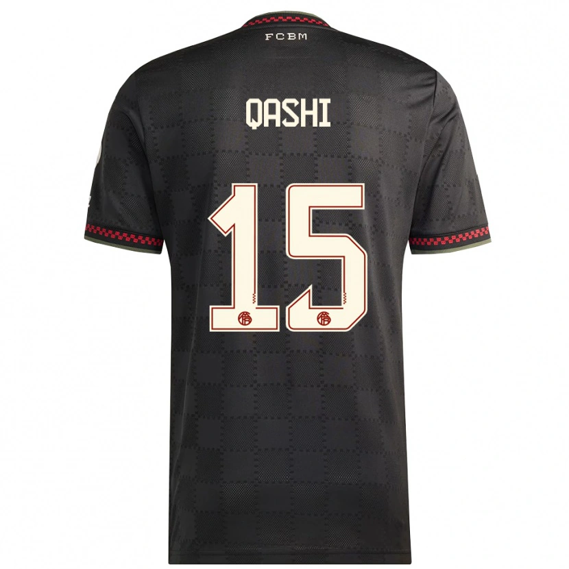 Danxenレディースユーセフ・カシ#15ブラック ホワイトサードユニフォームシャツ2025/26ジャージーユニフォーム