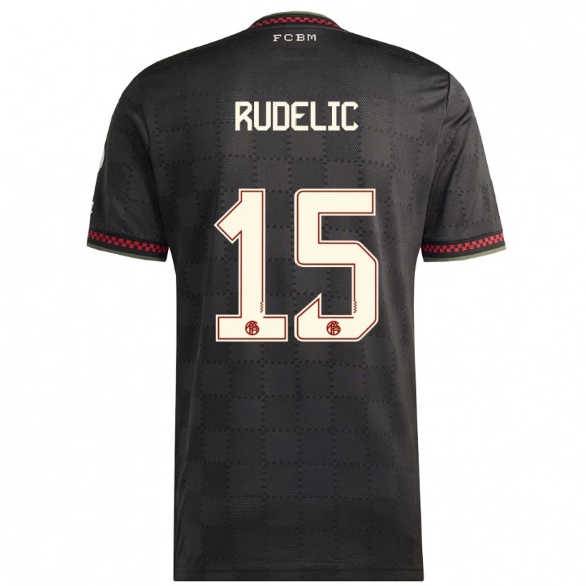 Danxenレディースイヴァナ・ルデリック#15ブラック ホワイトサードユニフォームシャツ2025/26ジャージーユニフォーム