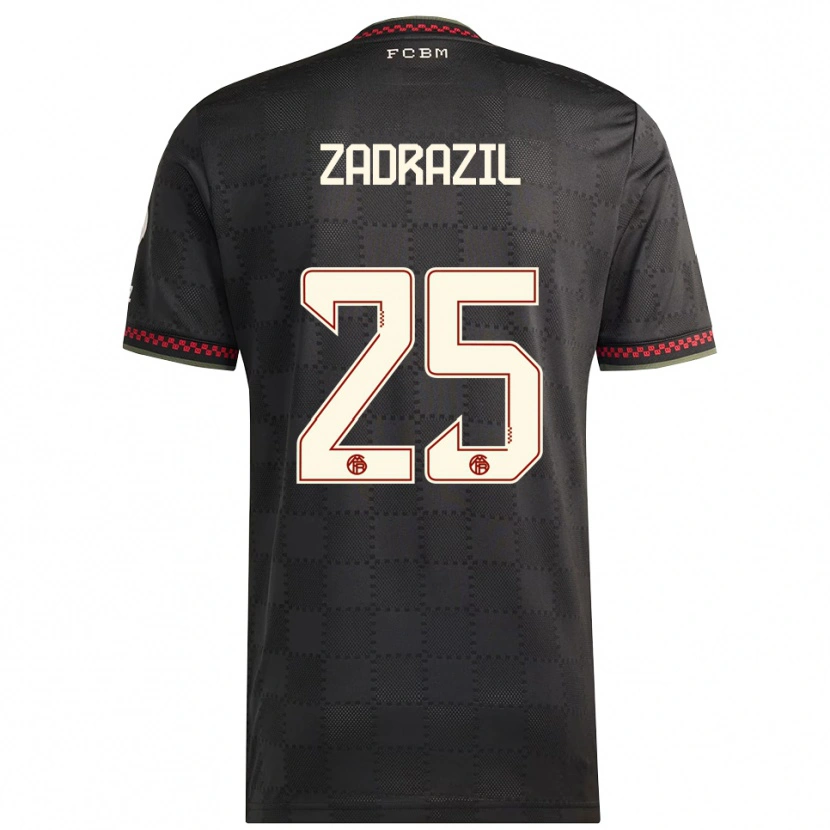 Danxenレディースサラ・ザドラジル#25ブラック ホワイトサードユニフォームシャツ2025/26ジャージーユニフォーム