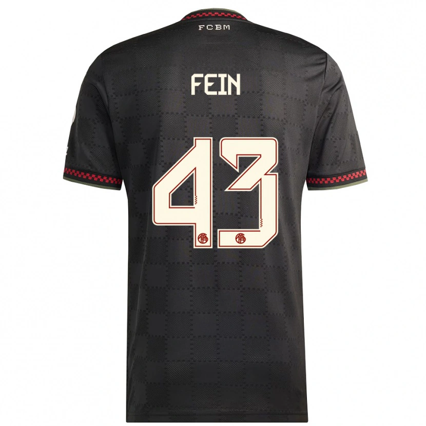Danxenレディースアドリアン・ファイン#43ブラック ホワイトサードユニフォームシャツ2025/26ジャージーユニフォーム