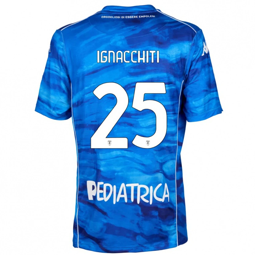 DanxenキッズLorenzo Ignacchiti#25青と白ホームシャツ2025/26ジャージーユニフォーム