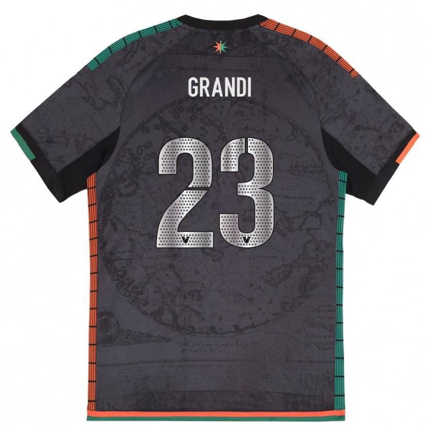 DanxenキッズMatteo Grandi#23ダークグレーホームシャツ2025/26ジャージーユニフォーム