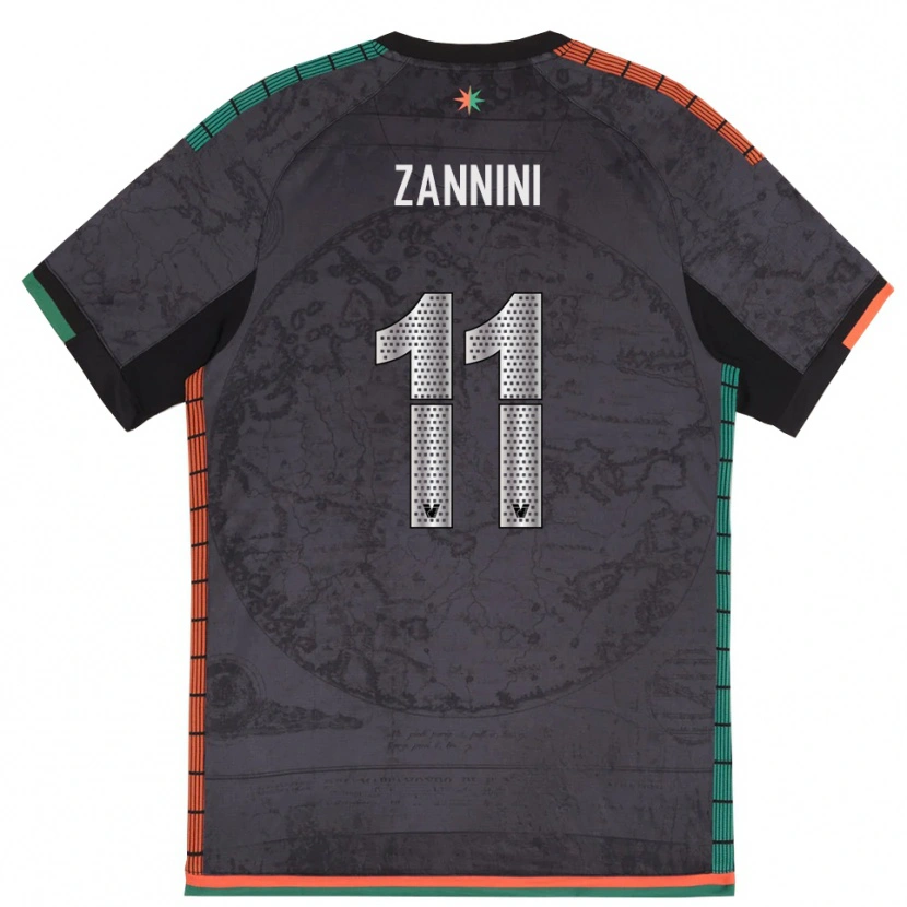 DanxenキッズSofia Zannini#11ダークグレーホームシャツ2025/26ジャージーユニフォーム