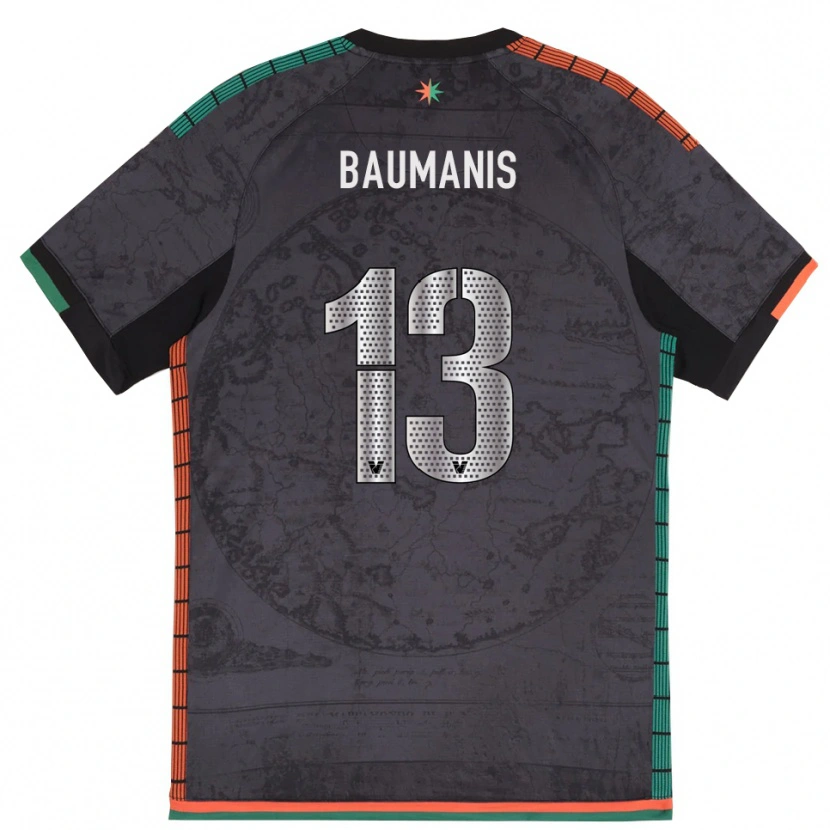 DanxenキッズKristofers Baumanis#13ダークグレーホームシャツ2025/26ジャージーユニフォーム
