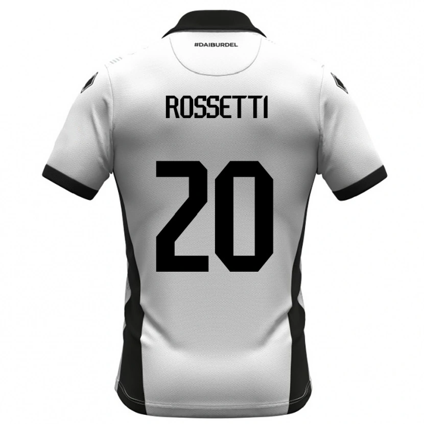 DanxenキッズMaurizio Rossetti#20白、黒、オレンジホームシャツ2025/26ジャージーユニフォーム