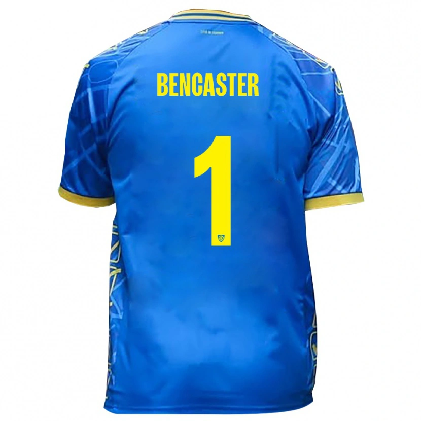 DanxenキッズMattia Bencaster#1スカイブルー 黄ホームシャツ2025/26ジャージーユニフォーム