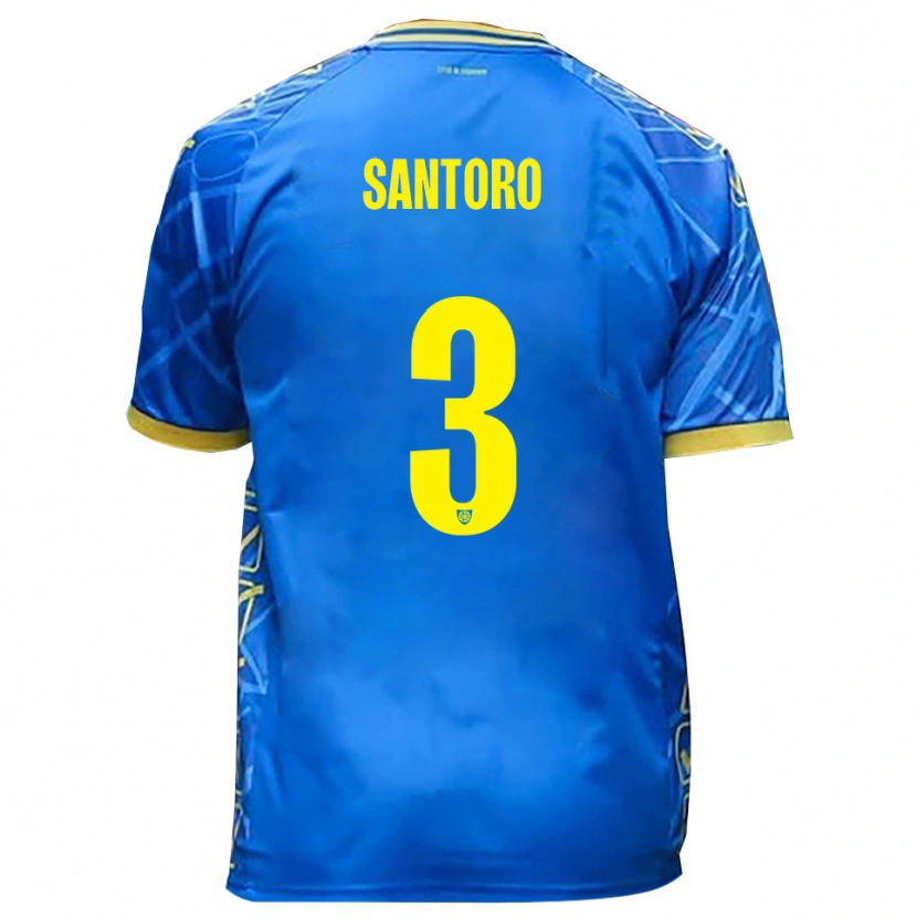 DanxenキッズAlbert Santoro#3スカイブルー 黄ホームシャツ2025/26ジャージーユニフォーム