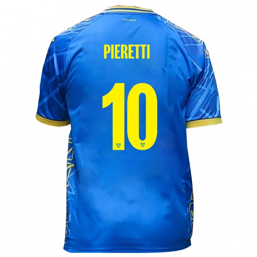 DanxenキッズNiccolò Pieretti#10スカイブルー 黄ホームシャツ2025/26ジャージーユニフォーム