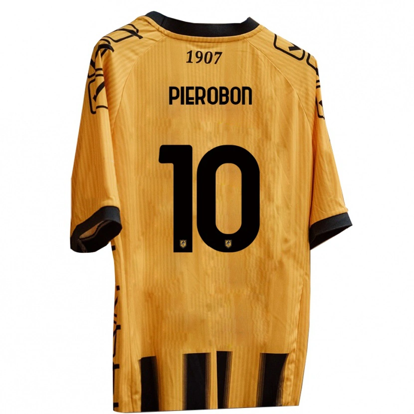 DanxenキッズChristian Pierobon#10黄 黒ホームシャツ2025/26ジャージーユニフォーム