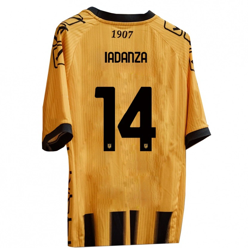 DanxenキッズMattia Iadanza#14黄 黒ホームシャツ2025/26ジャージーユニフォーム