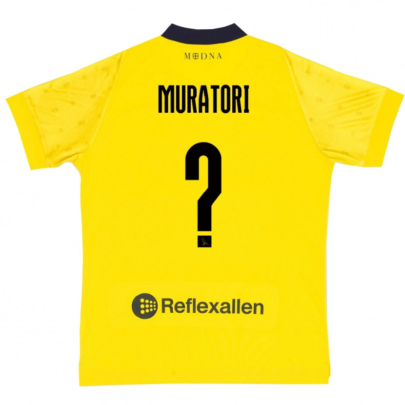 DanxenキッズGabriele Muratori#0黄色と紺ホームシャツ2025/26ジャージーユニフォーム