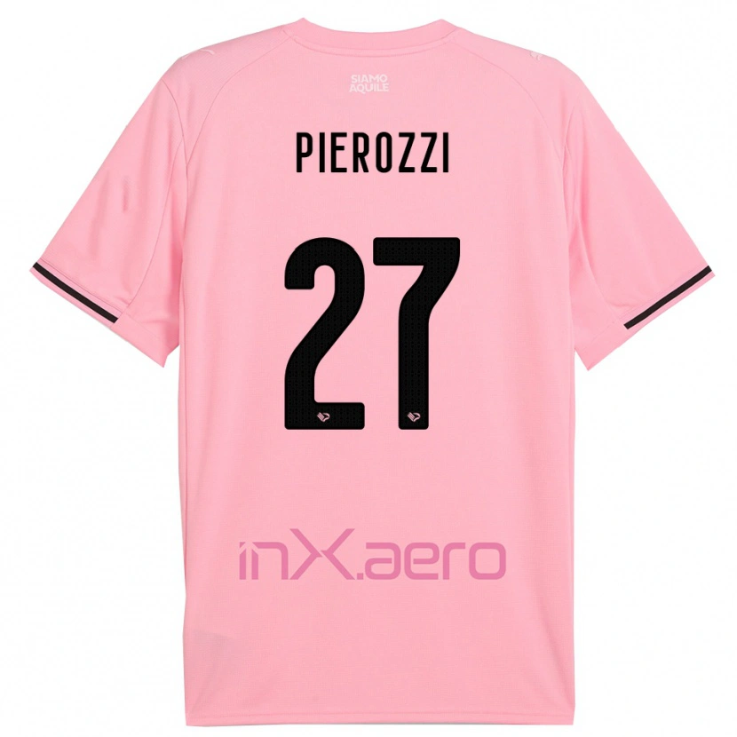 DanxenキッズNiccolò Pierozzi#27ピンクと黒ホームシャツ2025/26ジャージーユニフォーム