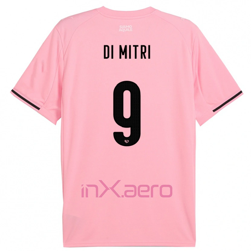 DanxenキッズSalvatore Di Mitri#9ピンクと黒ホームシャツ2025/26ジャージーユニフォーム